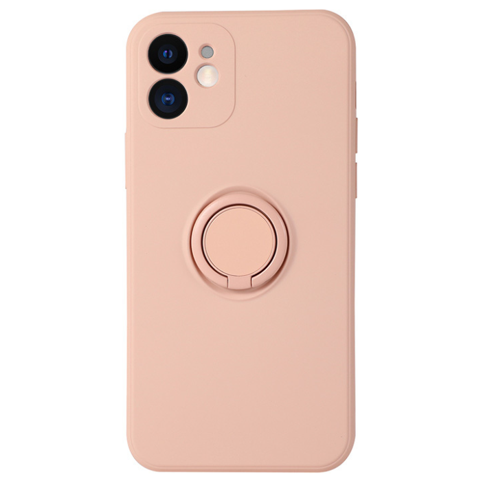 Silikónové puzdro na Xiaomi Redmi 9 Vennus Finger Ring ružové