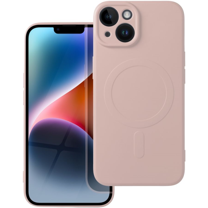 Silikónové puzdro na Apple iPhone 14 Silicone Mag Cover ružové
