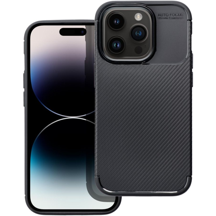 Silikónové puzdro na Apple iPhone X/XS Carbon Premium čierne