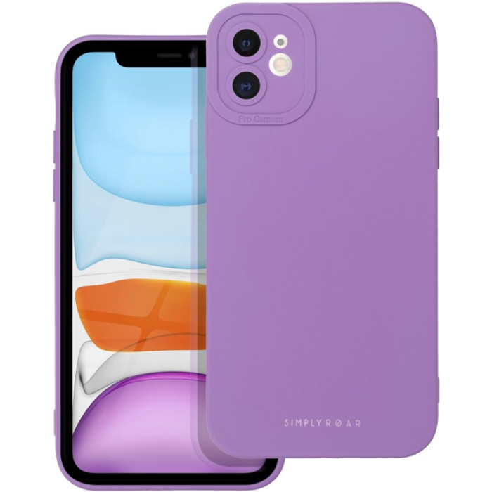 Silikónové puzdro na Apple iPhone 14 Pro Roar Luna fialové