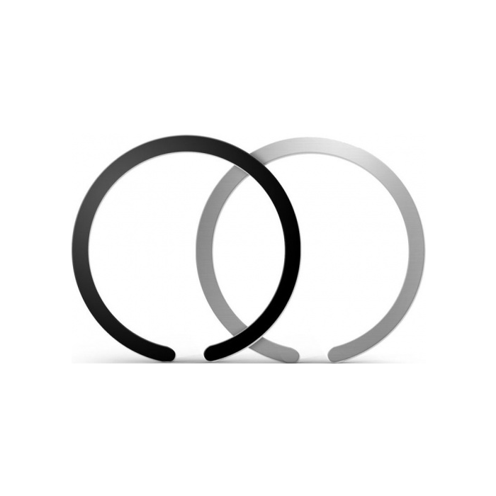 Magnetický krúžok Tech-Protect Metal MagSafe Ring čierny/strieborný (2ks v balení)