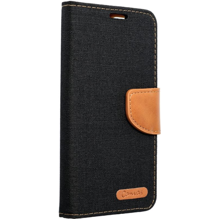 Diárové puzdro na Samsung Galaxy S23 Ultra 5G S918 Canvas čierne