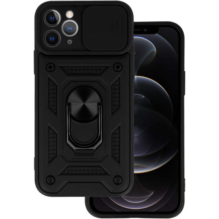 Odolné puzdro na Apple iPhone 7 Plus/8 Plus Camshield Ring Armor čierne