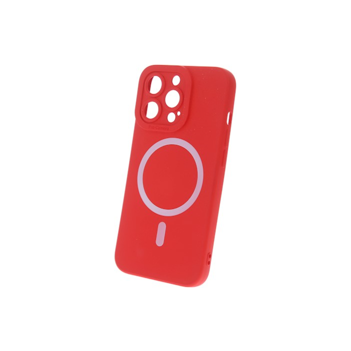 Silikónové puzdro na Apple iPhone 14 Pro Silicon MagSafe červené