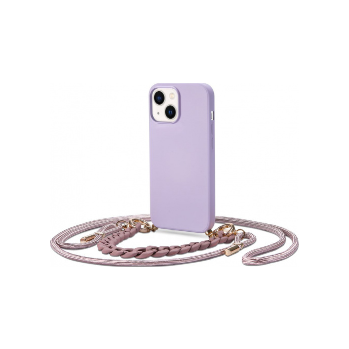 Silikónové puzdro na Apple iPhone 13 Pro Tech-Protect Icon Chain fialové
