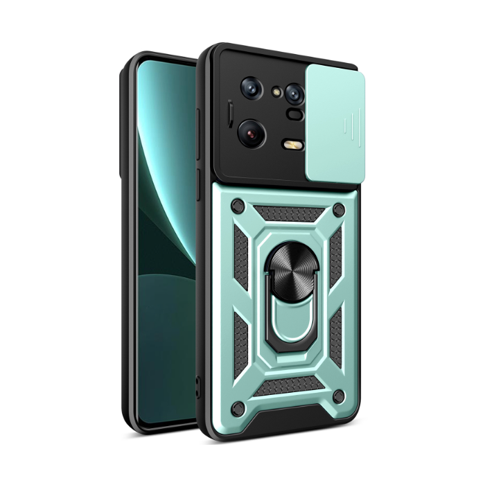 Odolné puzdro na Xiaomi Redmi A1/A2 Camshield Ring Armor zelené