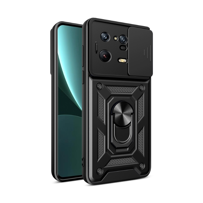 Odolné puzdro na Xiaomi Redmi A1/A2 Camshield Ring Armor čierne