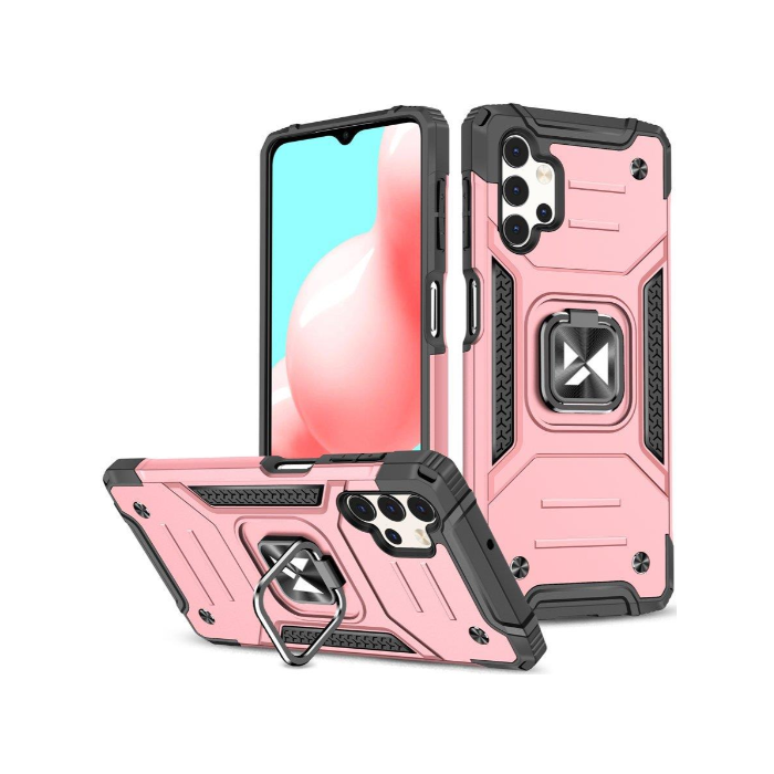 Odolné puzdro na Samsung Galaxy A33 5G A336 Ring Armor Rugged ružové