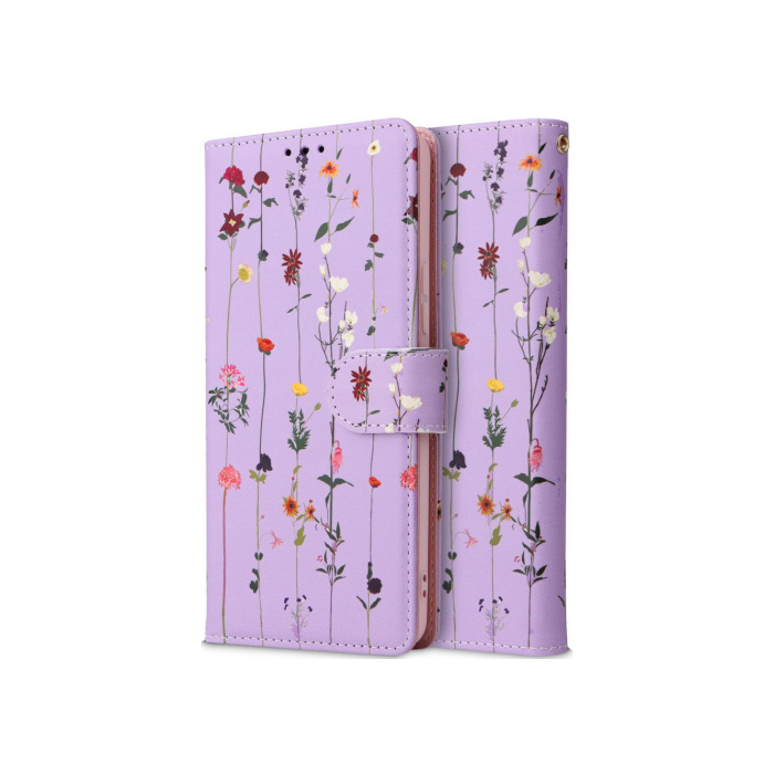 Diárové puzdro na Samsung Galaxy A54 5G A546 Tech-Protect Wallet Garden fialové