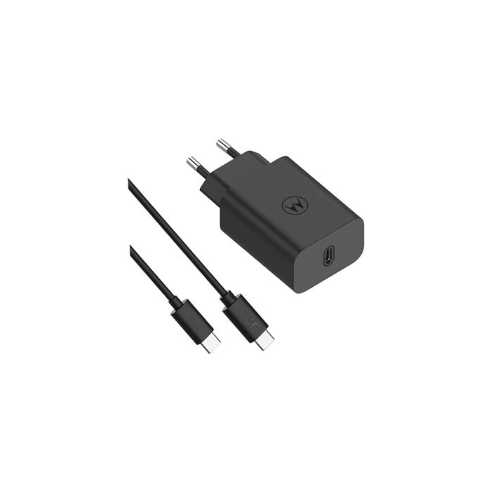 Sieťová nabíjačka Motorola TurboPower USB-C 30W + USB-C kábel čierna (Blister)