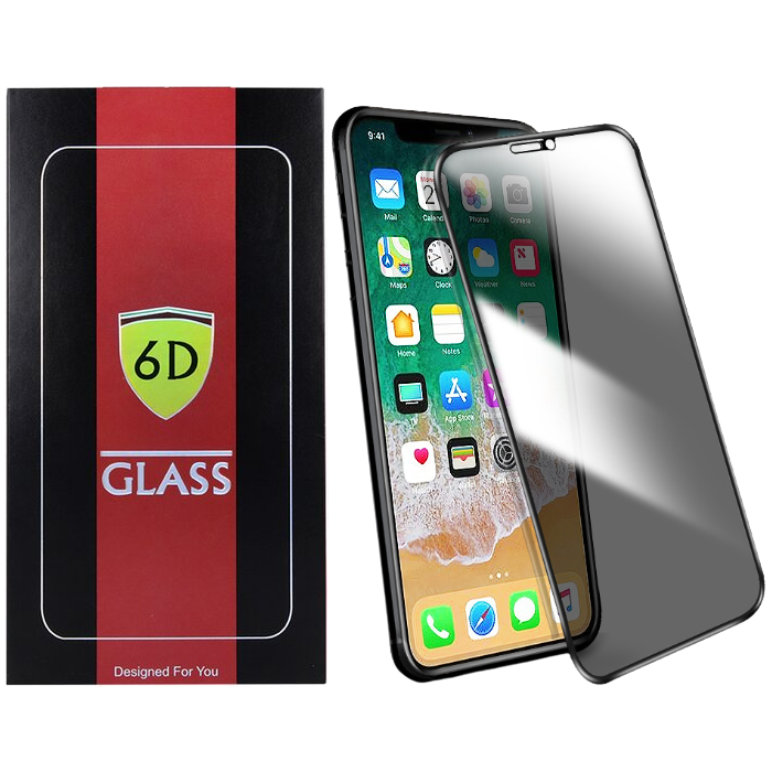 Tvrdené sklo na Apple iPhone 12 Pro Max 6D Privacy Antispy 9H celotvárové čierne