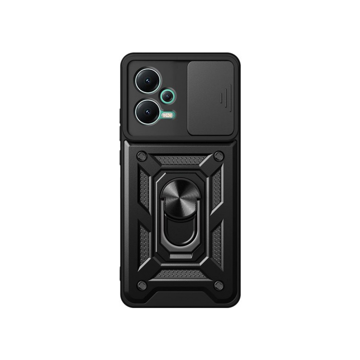 Odolné puzdro na Motorola Moto E13 Tech-Protect Camshield Ring Armor čierne