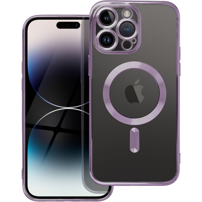 Silikónové puzdro na Apple iPhone 13 Pro Electro Mag fialové