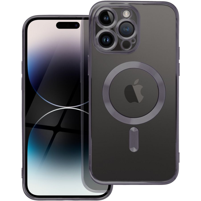 Silikónové puzdro na Apple iPhone 13 Pro Electro Mag čierne