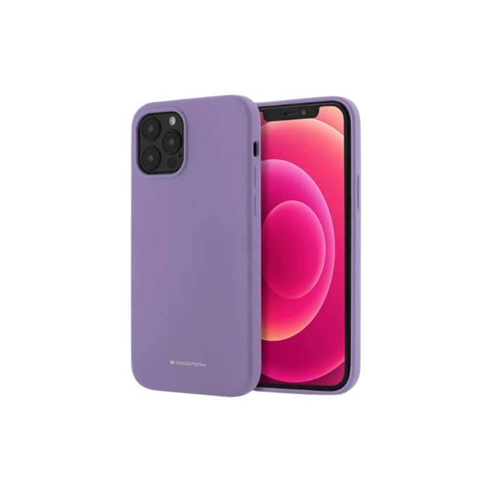 Silikónové puzdro na Apple iPhone 15 Mercury Silicone fialové