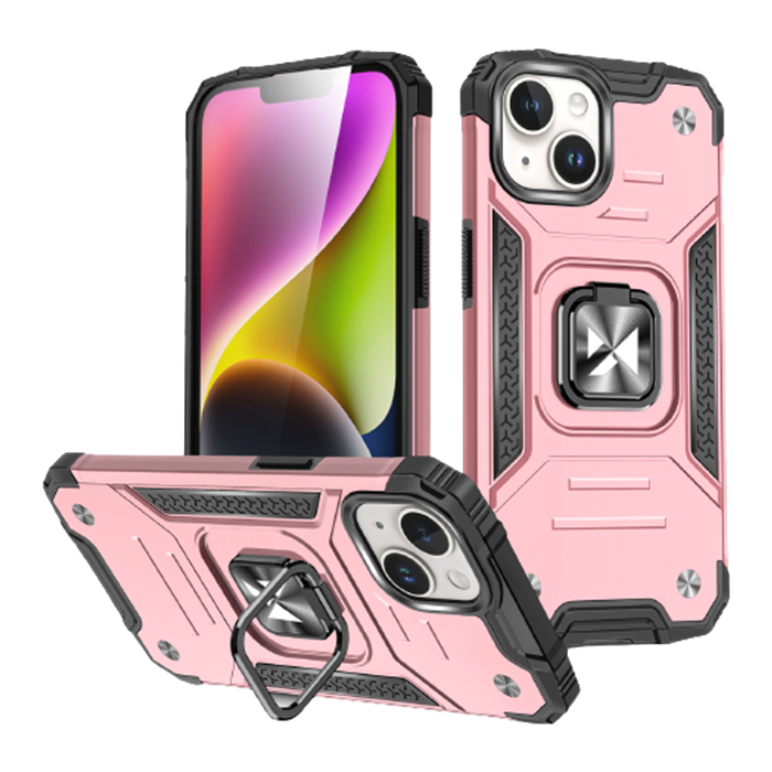 Odolné puzdro na Apple iPhone 13 Pro Max Ring Armor Rugged ružové
