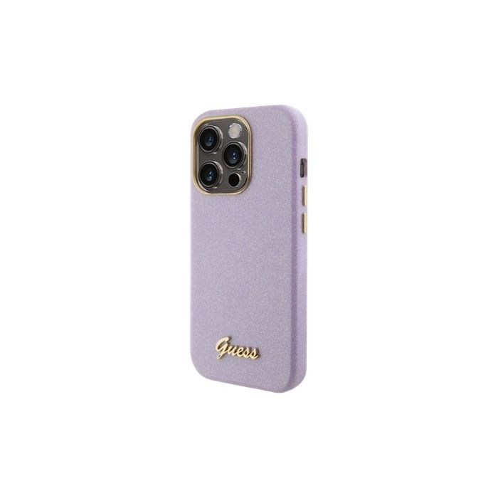 Obal Guess PU Glitter Full Wrapped Apple iPhone 15 Pro Max GUHCP15XPGMCSL Lilac