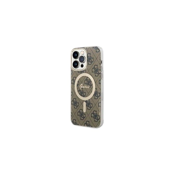 Obal Guess IML 4G MagSafe Apple iPhone 15 Pro Max GUHMP15XH4STW Brown