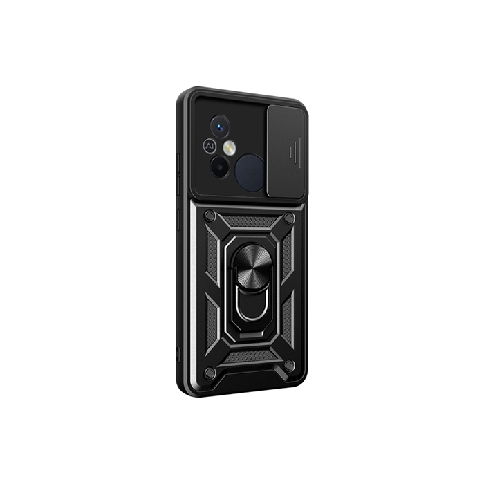 Odolné puzdro na Infinix Hot 30 Camshield Ring Armor čierne