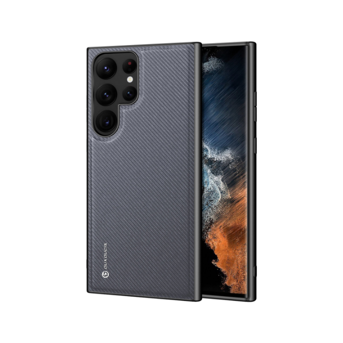 Plastové puzdro na Samsung Galaxy S23 Ultra 5G S918 Dux Ducis Fino sivé