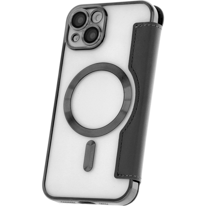 Diárové puzdro na Apple iPhone 13 Pro Max Smart Chrome Mag čierne