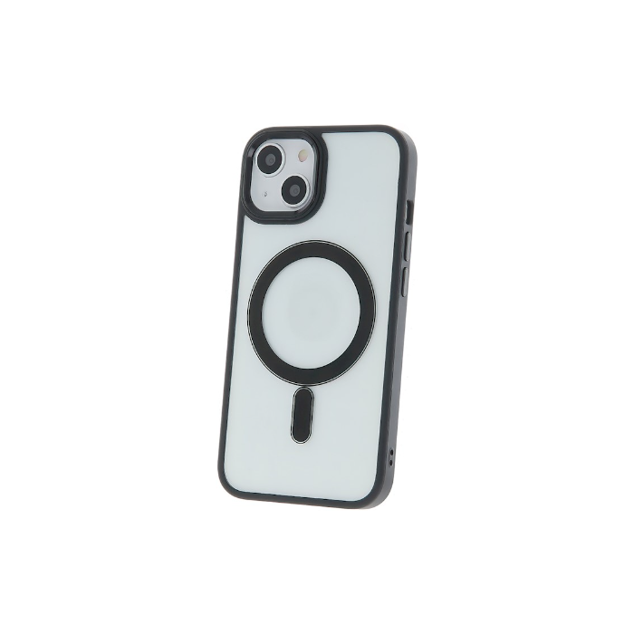 Silikónové puzdro na Apple iPhone 15 Pro Satin Clear Mag čierne