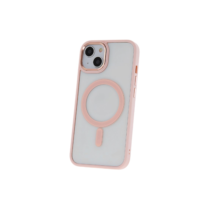 Silikónové puzdro na Apple iPhone 15 Pro Max Satin Clear Mag ružové