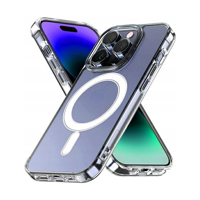 Plastové puzdro na Apple iPhone 14 Pro Max Mercury MagSafe Jelhard transparentné