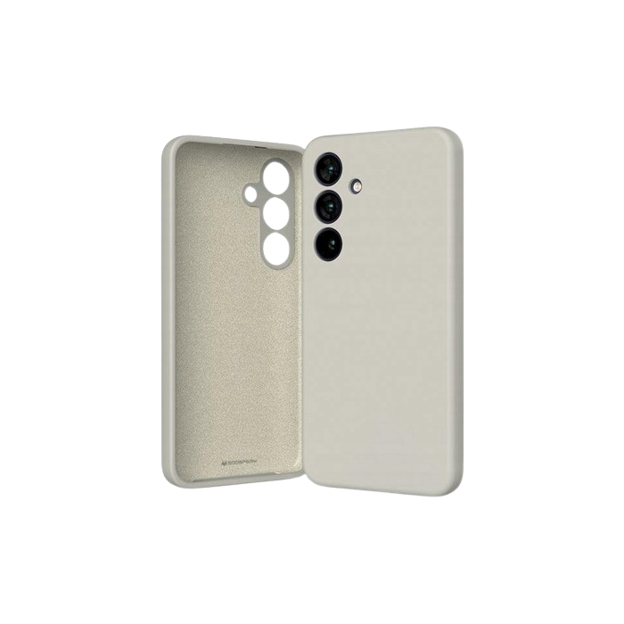 Silikónové puzdro na Samsung Galaxy S24 5G S921 Mercury Silicone béžové