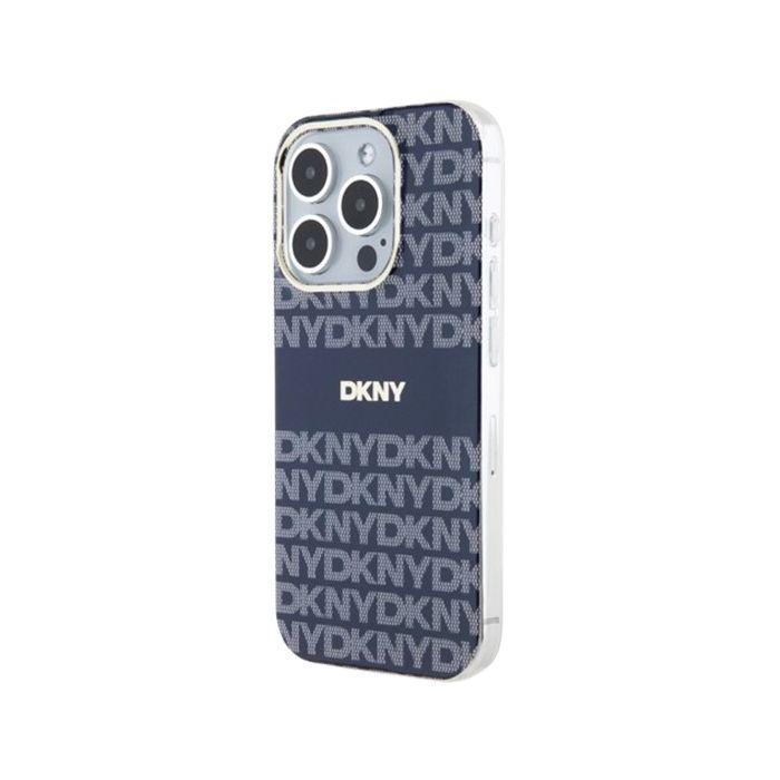 DKNY PC/TPU Repeat Pattern Tonal Stripe Magsafe Apple iPhone 15 Pro DKHMP15LHRHSEB Blue