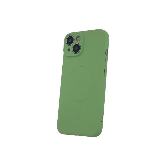 Silikónové puzdro na Apple iPhone 14 Simple Color Mag svetlo zelené