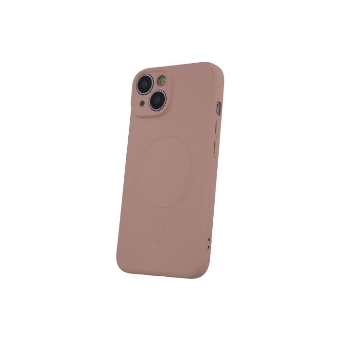 Silikónové puzdro na Apple iPhone 15 Simple Color Mag ružové