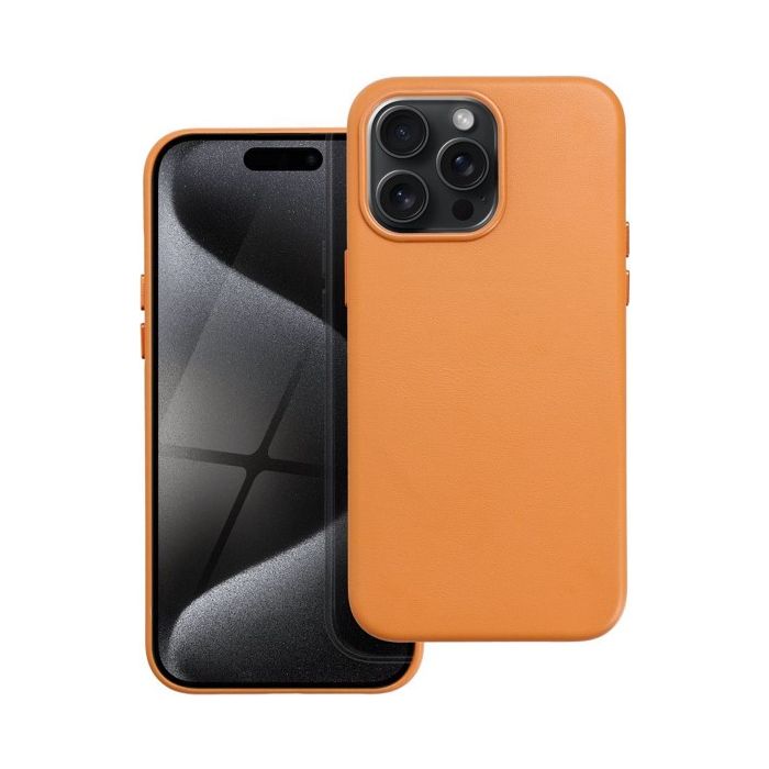 Obal Leather Mag Cover Apple iPhone 16 orange
