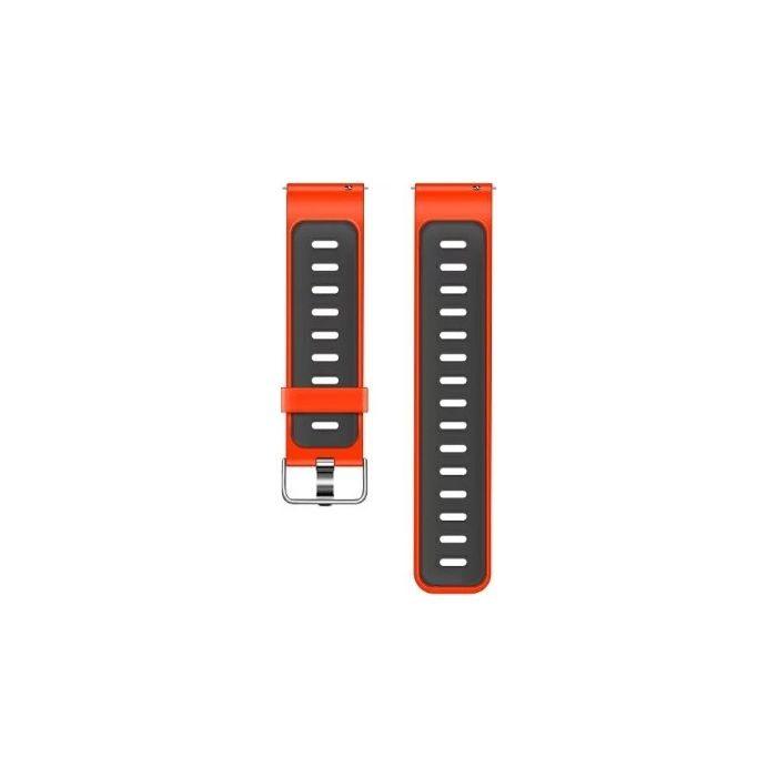 Beline silikónový remienok na smarthodinky 20mm červeno-čierny