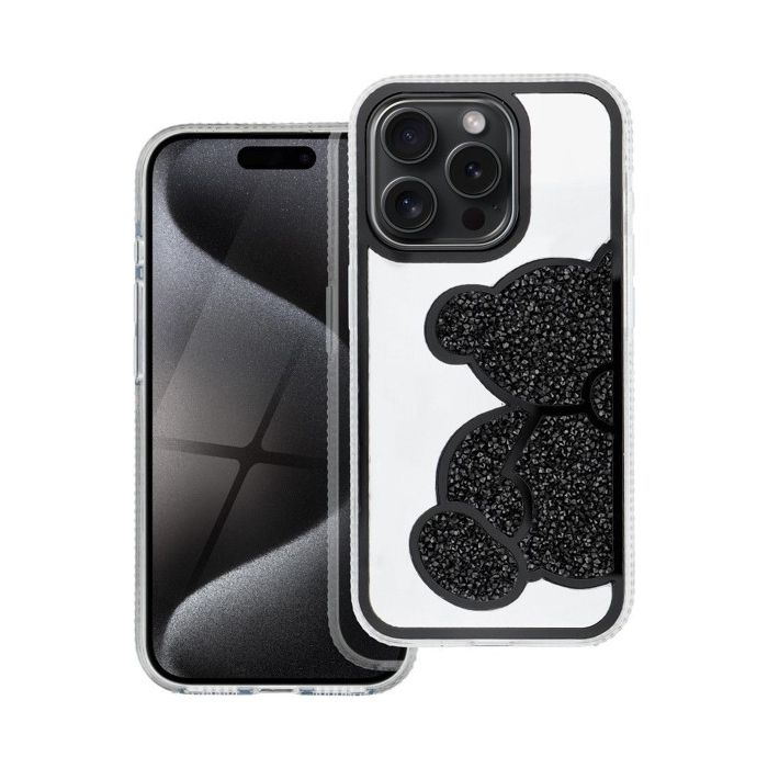 Obal TEDDY BEAR Case Apple iPhone 16 Pro black