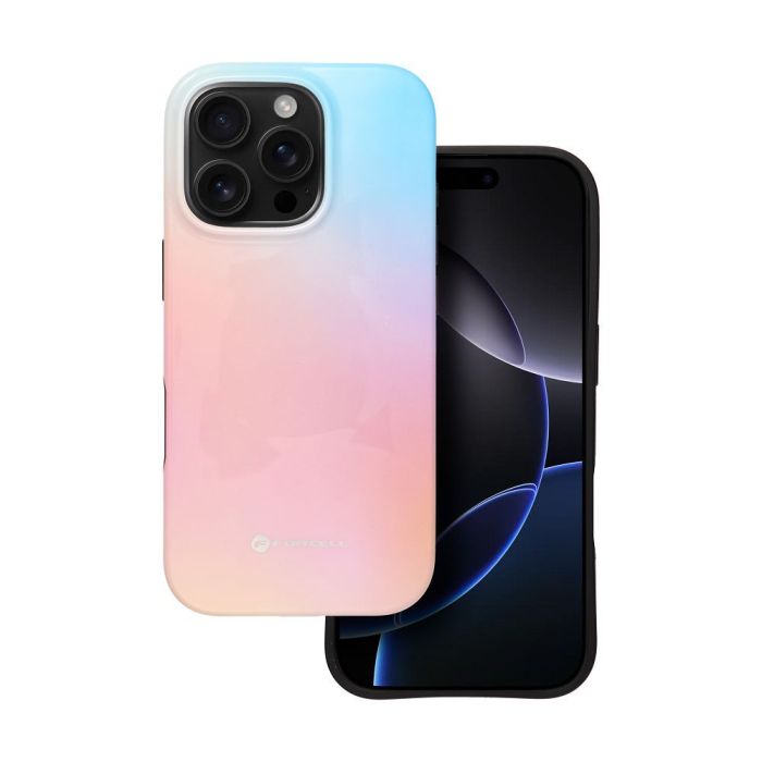 FORCELL F-PROTECT Mirage case compatible with MagSafe for IPHONE 16 PRO pinky blue