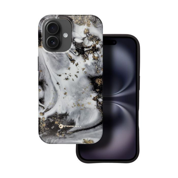 FORCELL F-PROTECT Mirage case compatible with MagSafe for IPHONE 16 PLUS silver fog