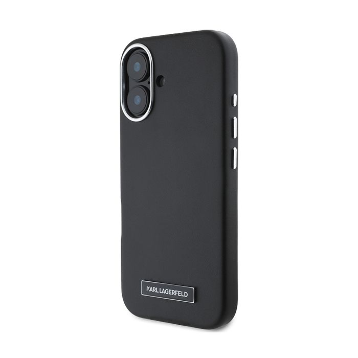 Karl Lagerfeld case for iPhone 16 Plus 6,7 KLHMP16MPGMSRPK black Hard FW Metal Plate MagSafe