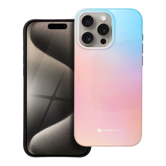 FORCELL F-PROTECT Mirage, Military Drop-Tested case compatible with MagSafe for IPHONE 15 PRO MAX pinky blue