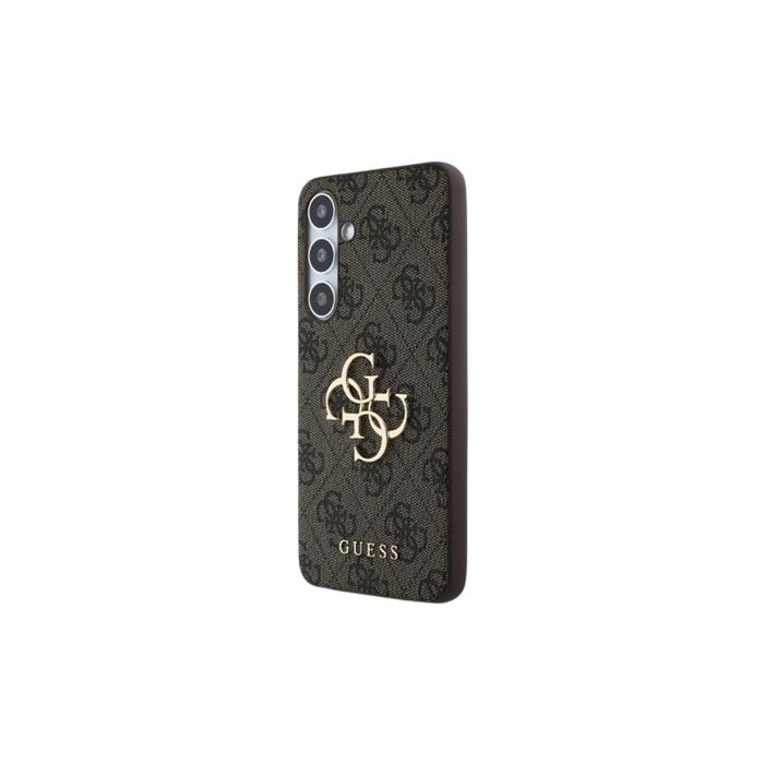 Obal Guess PU 4G Metal Logo Samsung Galaxy S24 FE 5G S721 GUHCS24FE4GMGBR Brown