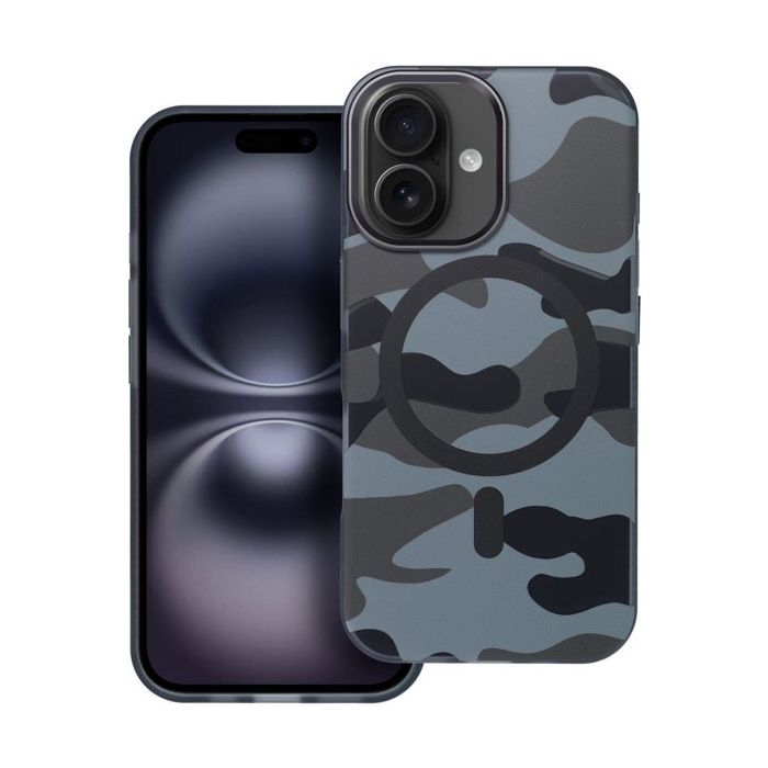 Obal FORCELL F-PROTECT Levels with Dual Layer 4D technology, Miliatry Drop Tested, MagSafe, Apple iPhone 16 Plus black camo