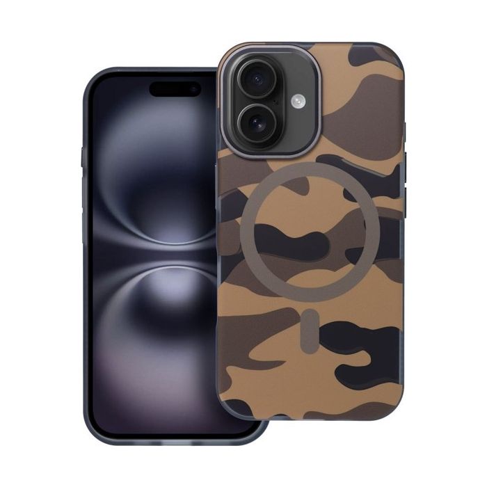 Obal FORCELL F-PROTECT Levels with Dual Layer 4D technology, Miliatry Drop Tested, MagSafe, Apple iPhone 16 Plus desert camo
