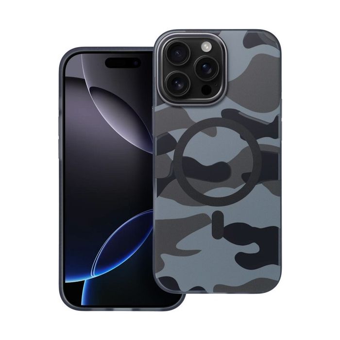 Obal FORCELL F-PROTECT Levels with Dual Layer 4D technology, Miliatry Drop Tested, MagSafe, Apple iPhone 16 Pro black camo