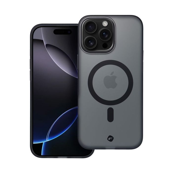 Obal FORCELL F-PROTECT Levels with Dual Layer 4D technology, Miliatry Drop Tested, MagSafe, Apple iPhone 16 Pro Max smoky black