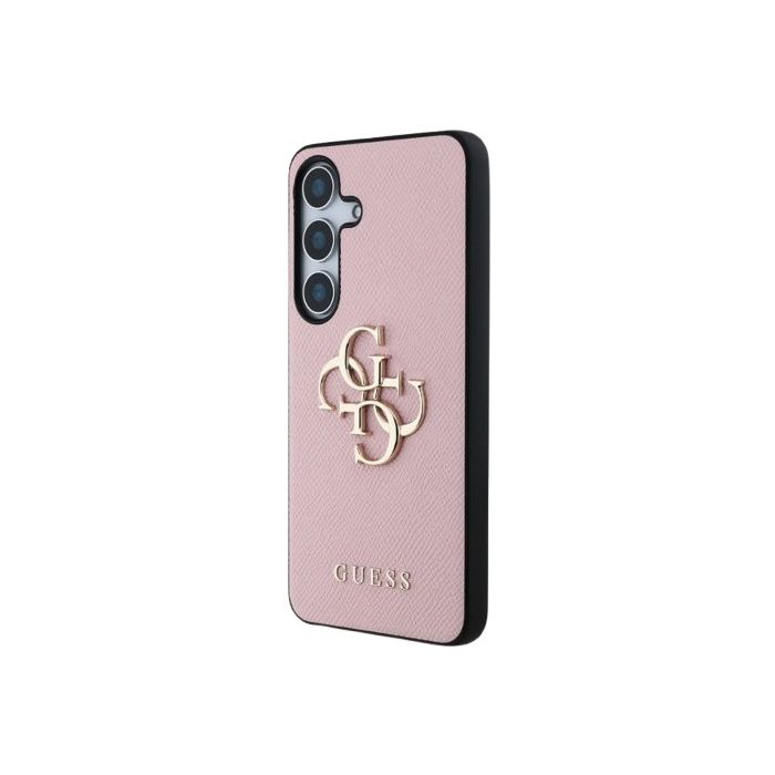 Obal Guess PU Grained 4G Metal Logo Samsung Galaxy S25 5G S931 GUHCS25SPGT4MBP Pink