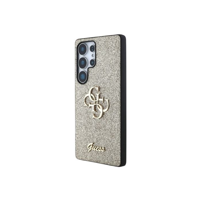 Obal Guess PU Fixed Glitter 4G Metal Logo Samsung Galaxy S25 Ultra 5G S938 GUHCS25LHG4SGD Gold