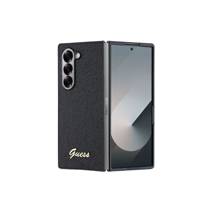 Obal Guess PC/TPU Glitter Flakes Metal Logo Samsung Galaxy Z Fold6 5G F956 GUHCZFD6HGGSHK Black