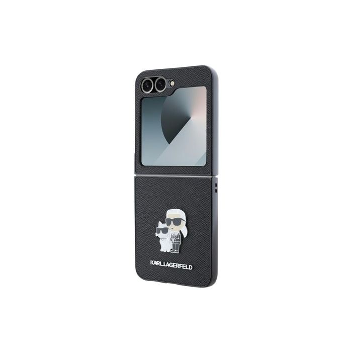 Obal Karl Lagerfeld PU Saffiano Karl and Choupette Samsung Galaxy Z Flip6 5G F741 KLHCZF6SAPKCNPK Black