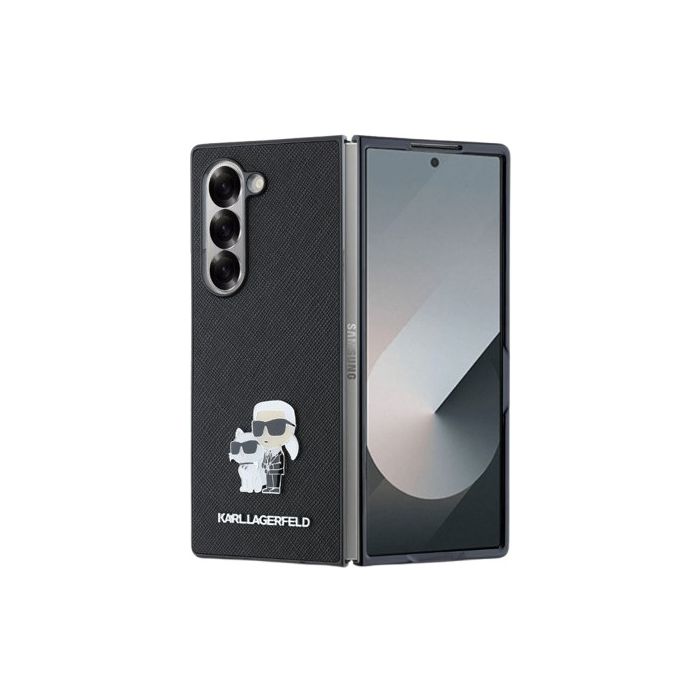 Obal Karl Lagerfeld PU Saffiano Karl and Choupette Samsung Galaxy Z Fold6 5G F956 KLHCZFD6SAPKCNPK Black