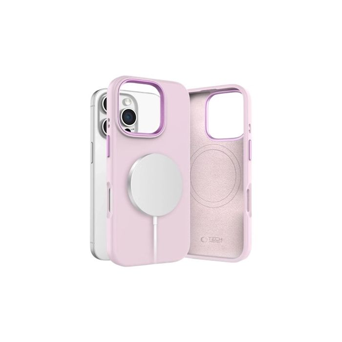 Obal Tech-Protect Silicone Pure MagSafe Apple iPhone 16 Pro Pink Pearl